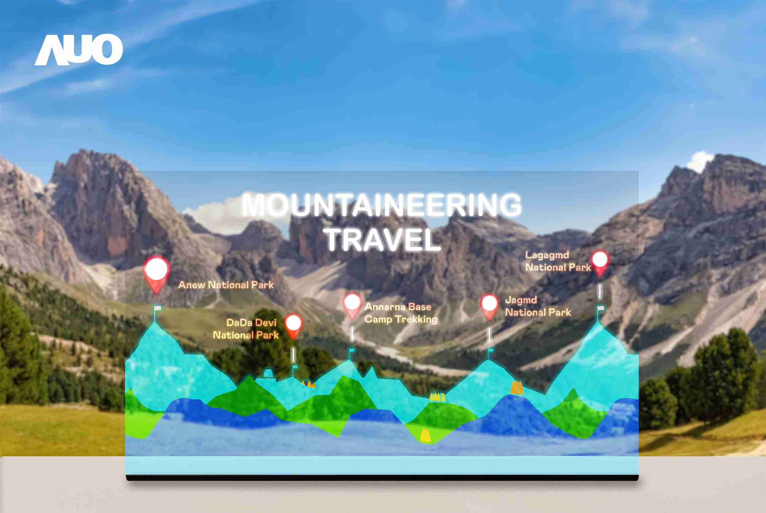 财神娱乐展示全球单片尺寸最大(*)42吋透明Micro LED显示器拼接而成的〝64吋透明Micro LED显示器〞，，，具备高透明度、、、、1,000 nits高亮度、、、、广色域、、、、采用三边无边框的无缝拼接等多重特色，，，呈现超高清、、、细腻画质而不遮挡后方视觉，，，满足层峰需求，，，可广泛运用于零售、、艺术展览或商业空间等场域